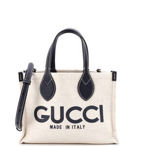 Gucci Logo Shopper Tote Printed Canvas #200270G14B